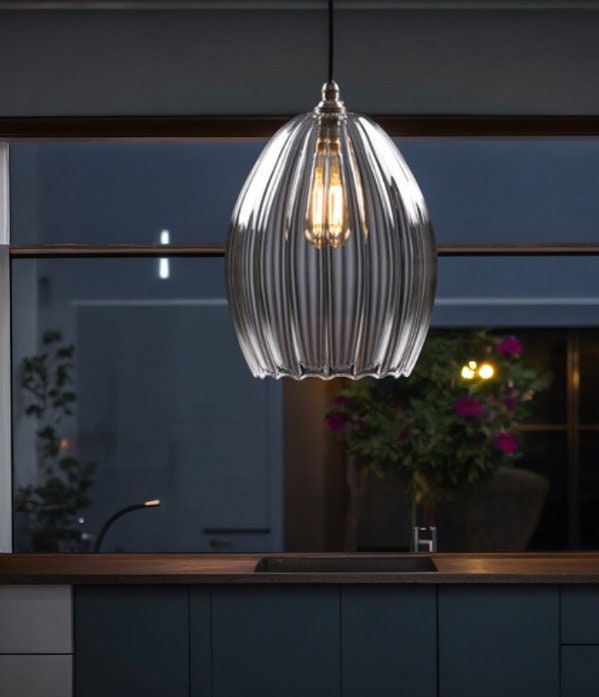 Blown glass pendant - Modern pendants lights - kitchen island light - ceiling decor - ceiling light - glass  pendant light - light fixture