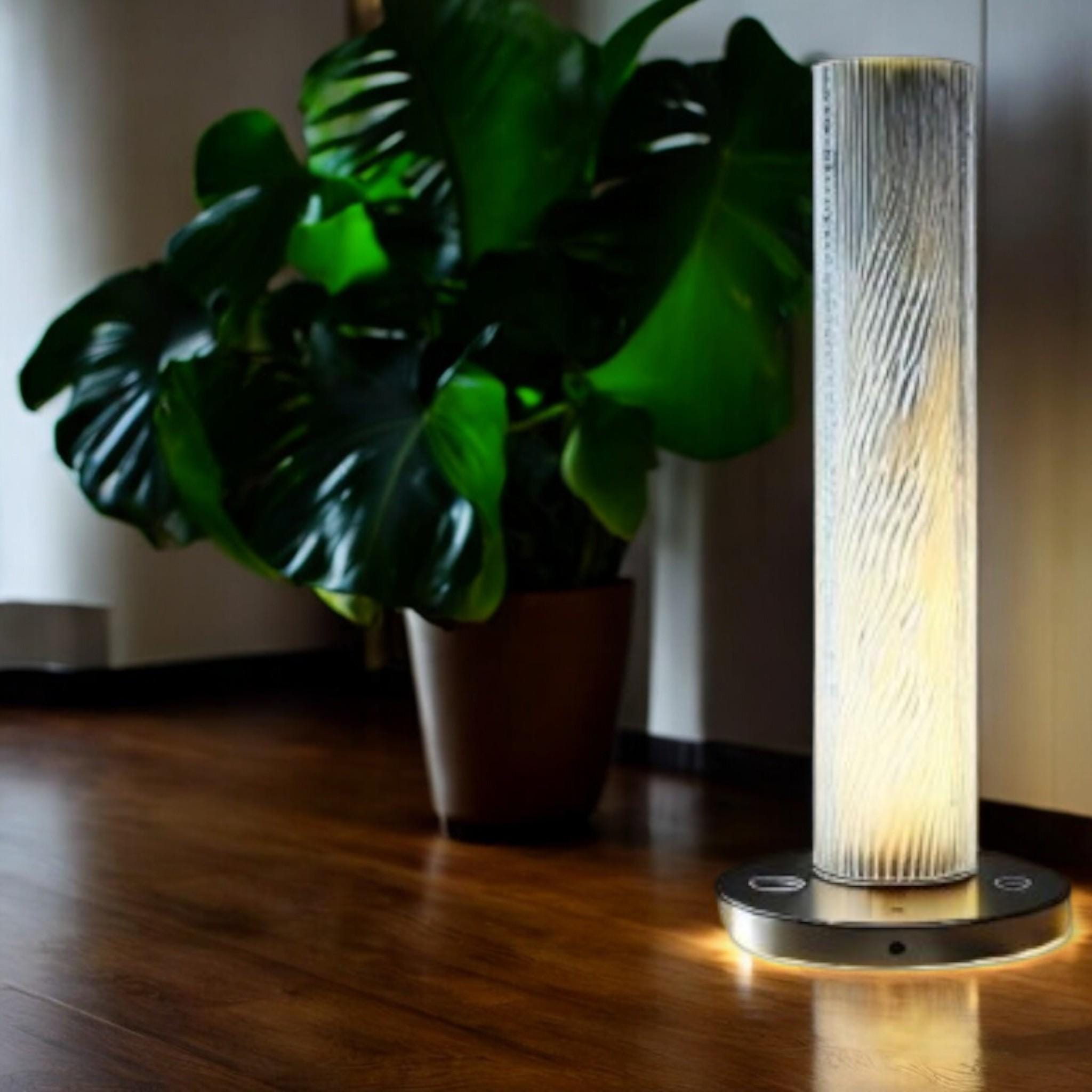 Handcrafted Glass Floor Lamp | Elegant Design with Contemporary Aesthetic & Soft, led Ambient Lighting