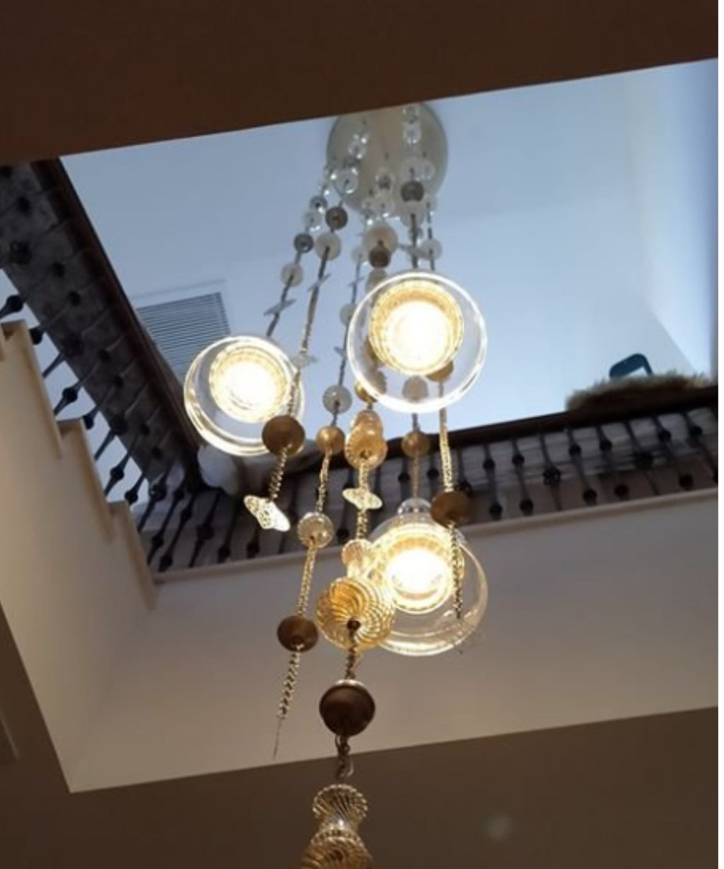 Blown Glass pendant light - Modern pendant light - kitchen island light - ceiling light fixture - dining room  pendant  - pendants lights loo