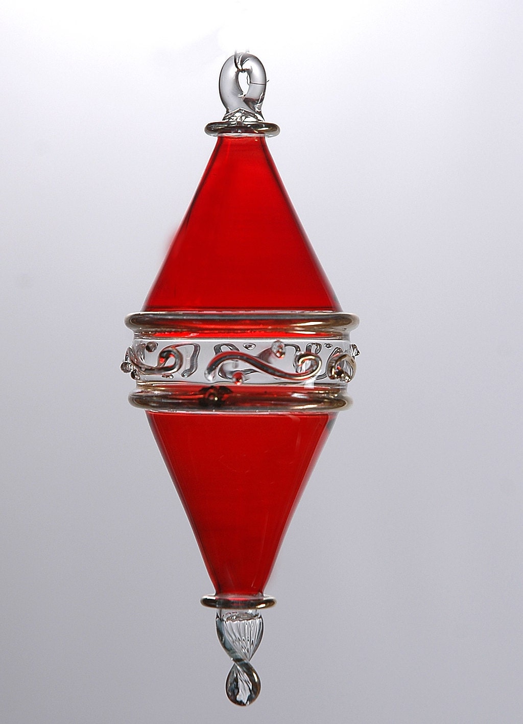 Elegant handcrafted glass Christmas ornaments