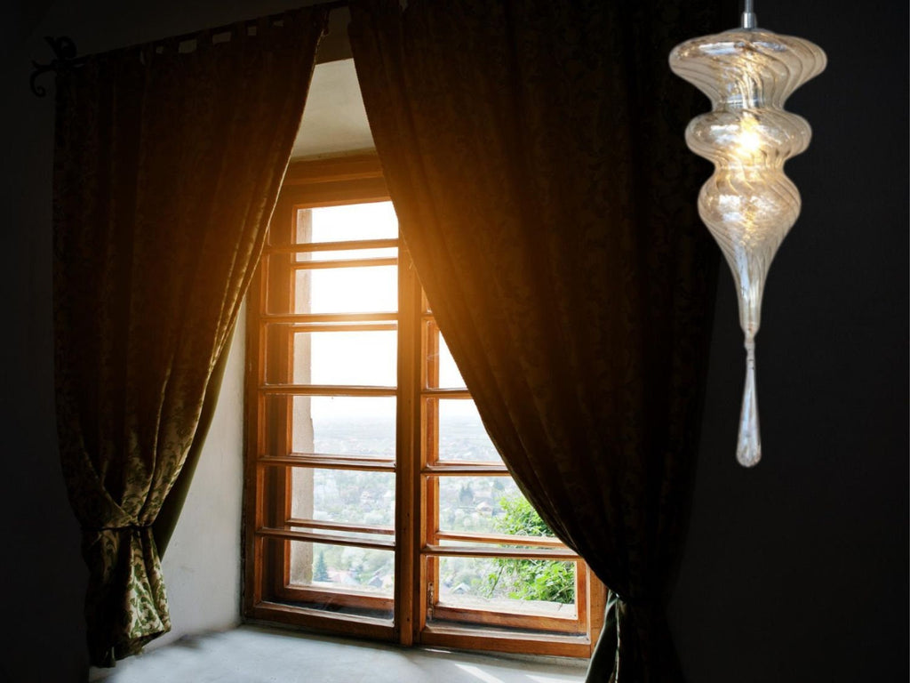 blown glass  pendant light, Unique light fixture, Kitchen décor, Ceiling light, Home décor modern, Light pendants, Dining room Hanging lamp