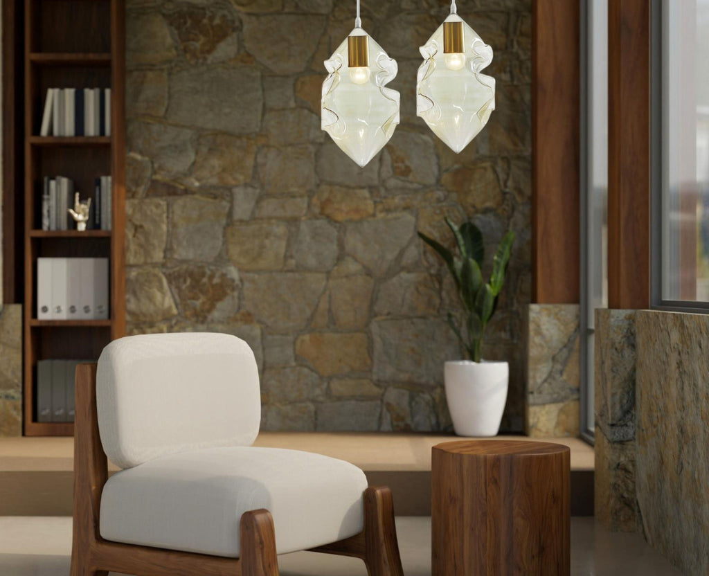 blown glass  pendant light, Unique light fixture, Kitchen décor, Ceiling light, Home décor modern, Light pendants, Dining room Hanging lamp