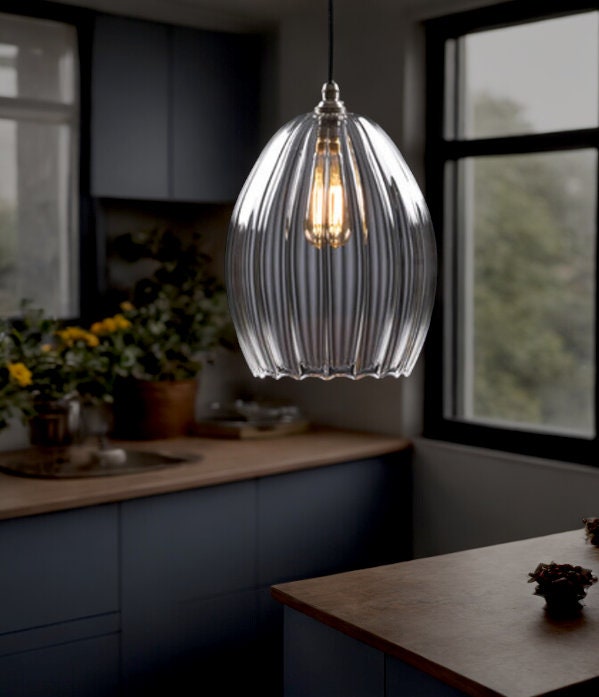 Blown glass pendant - Modern pendants lights - kitchen island light - ceiling decor - ceiling light - glass  pendant light - light fixture