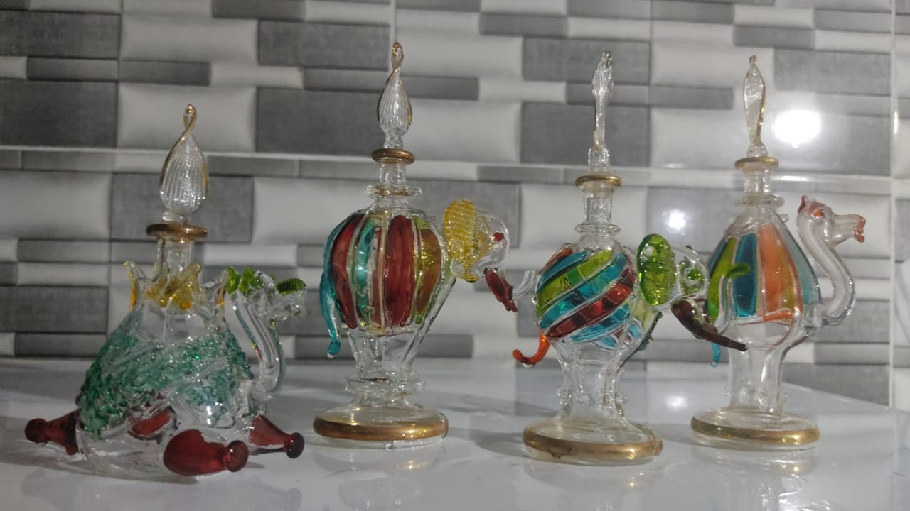 Colored Glass animal  shapes ( Set of 4)