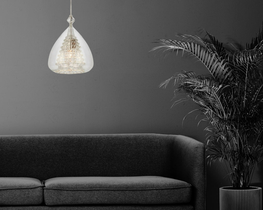 Contemporary Blown Glass Pendant Light - Handmade Kitchen Decoration - Stylish Dining Room Hanging Lamp-Kitchen light Decoration