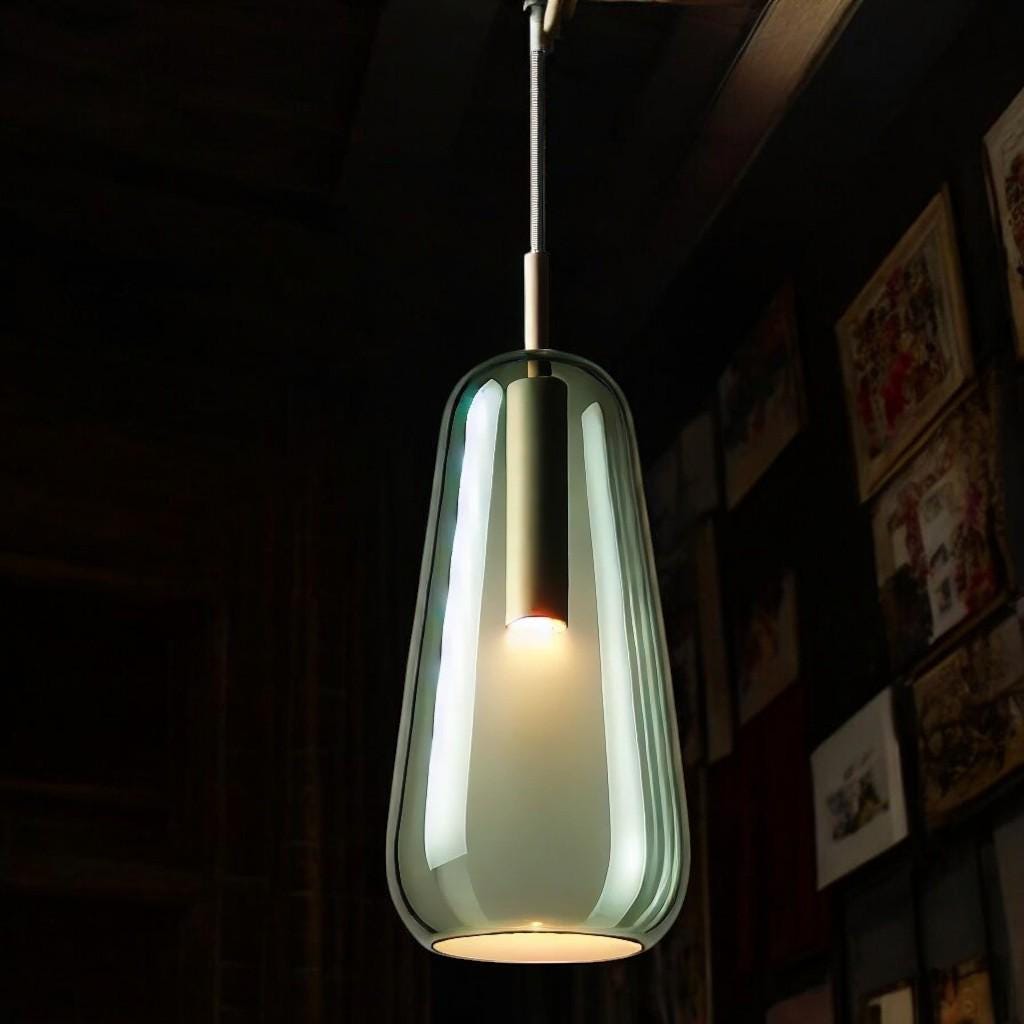 BlownGlass pendant light - Modern pendant light - customizable pendant  light-kitchen island  light - ceiling light  - deco light fixture