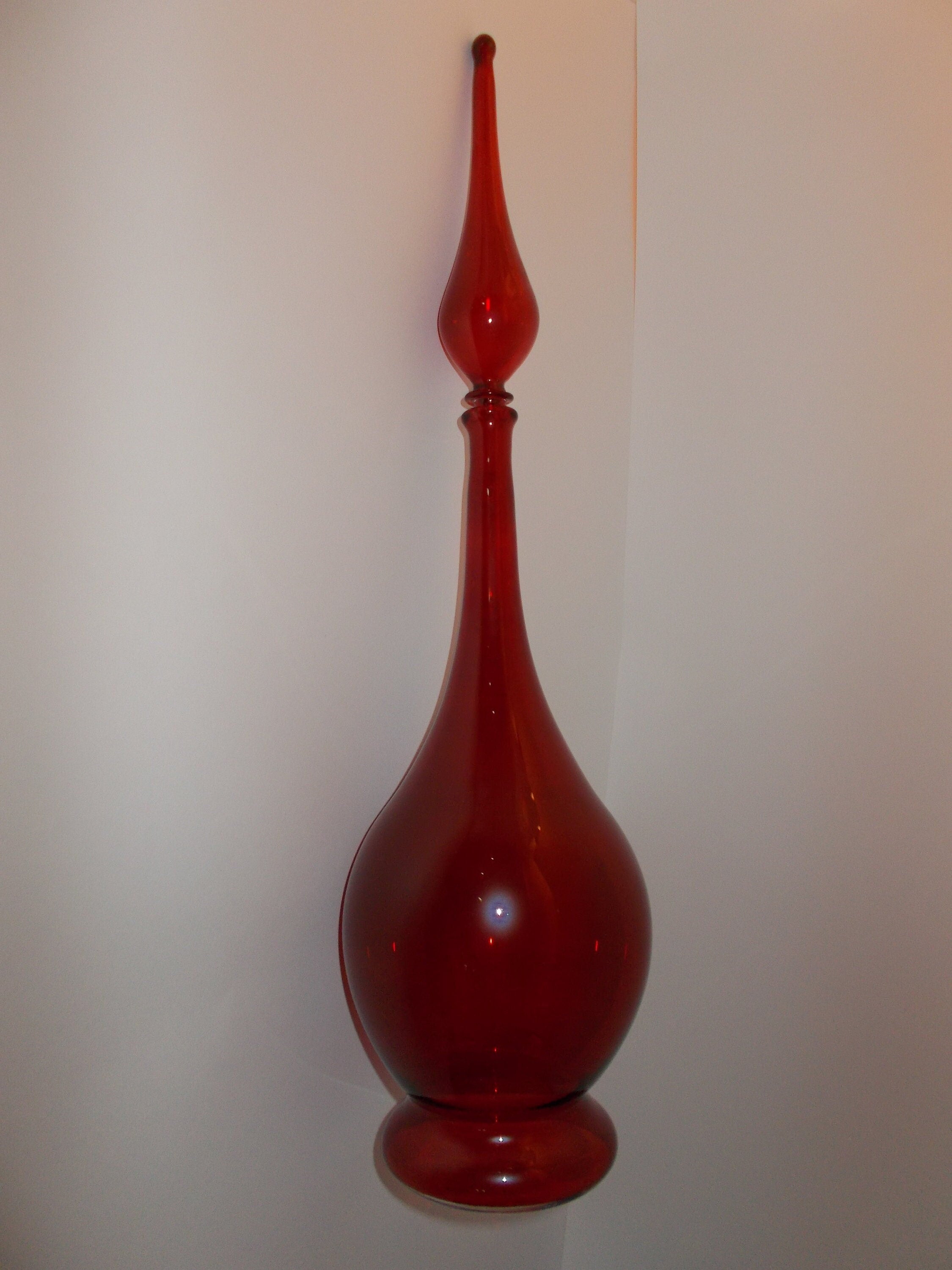 SPHERE Red GLASS VASE modern decanters home deco