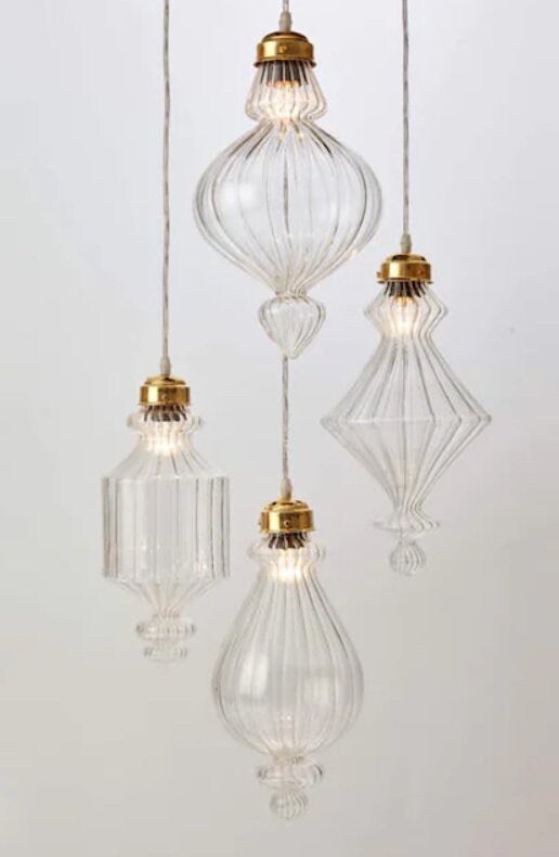 blown glass  pendant light, Unique light fixture, Kitchen décor, Ceiling light, Home décor modern, Light pendants, Dining room  Hanging lamp