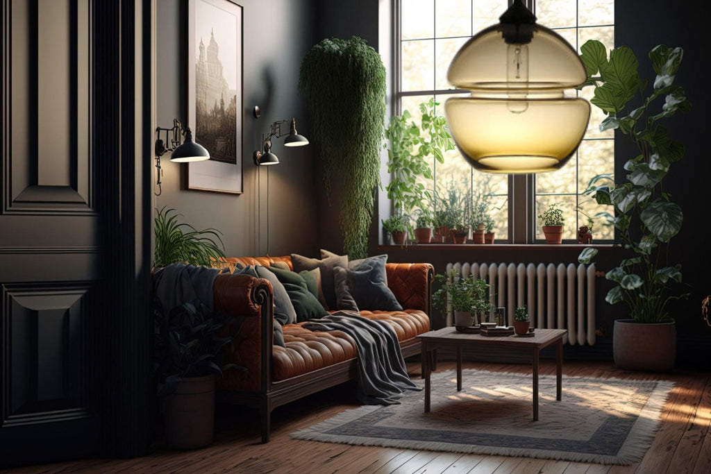 Blown glass light pendant for kitchen decor, glass blown pendant, custom lights, ceiling light fixture, blown glass pendant,handmade pendant