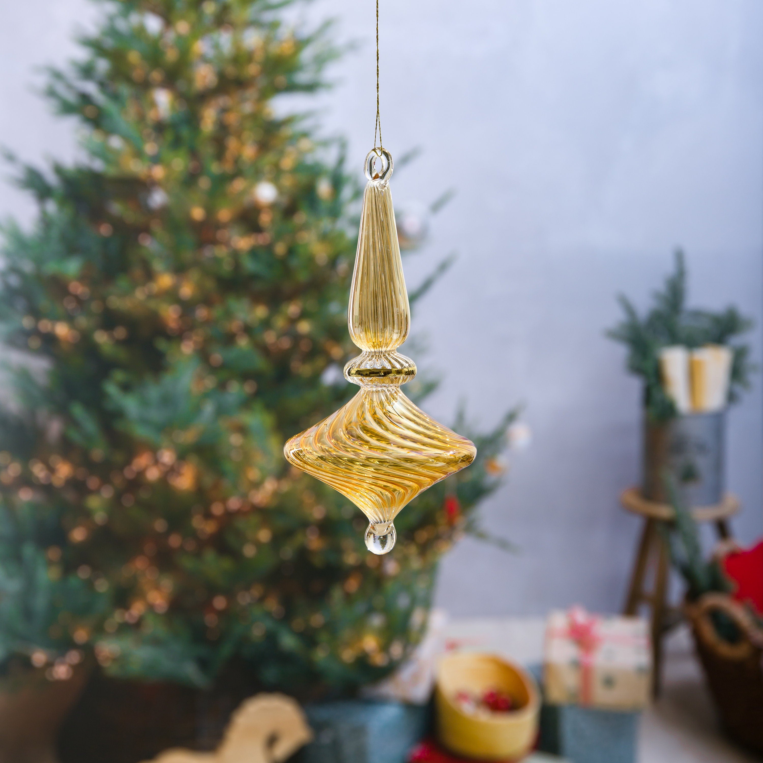Christmas  Ornaments- Adorable Hanging ornament- Decorative tree topper- Christmas Tree Decorations  Gold 2024