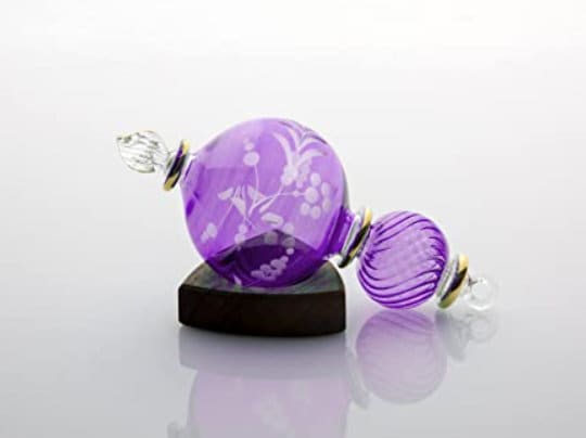 Christmas glass Ball Ornaments- Adorable Hanging Decorative Xmas Balls for Christmas Tree Decorations Home -purple with golden trim 2024
