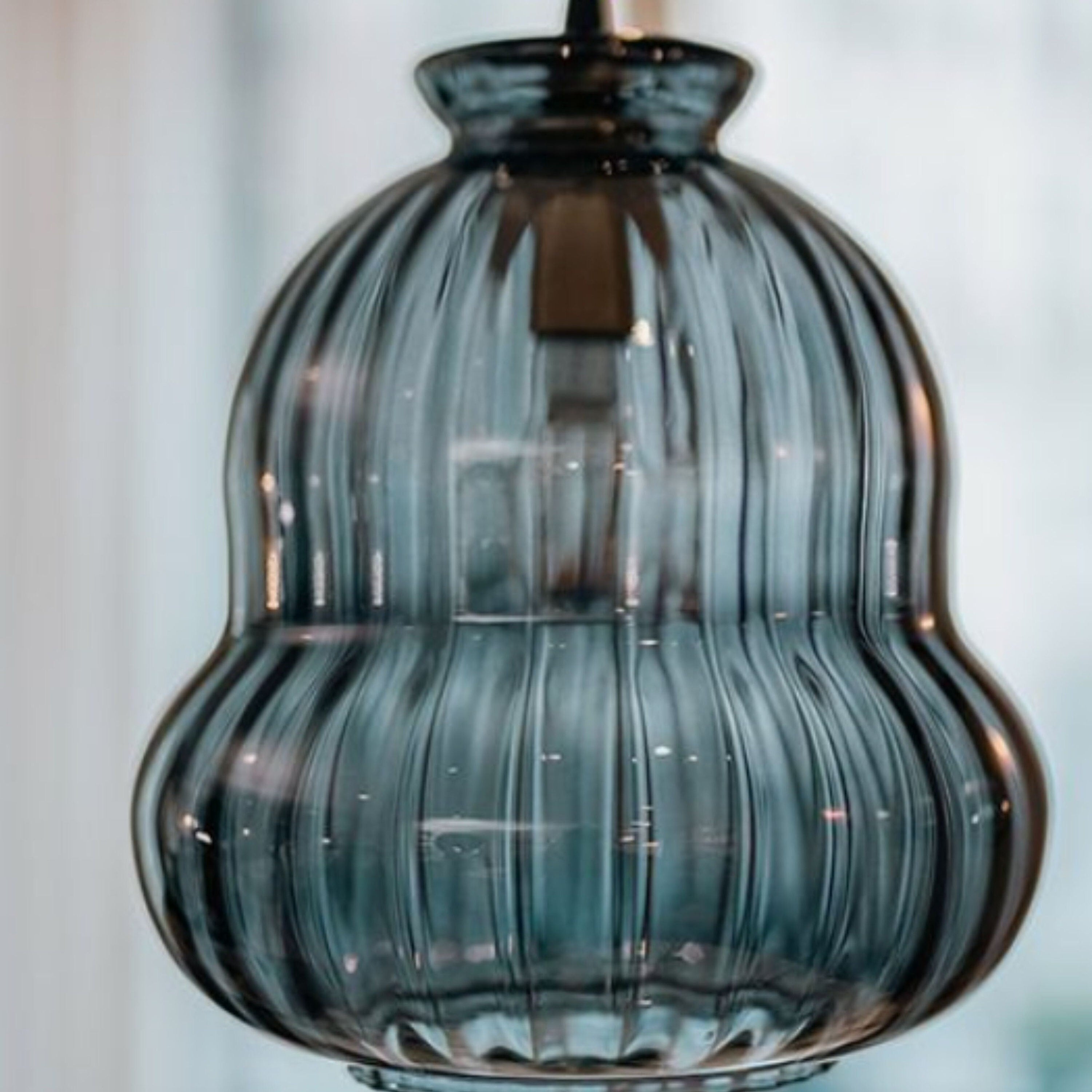 Modern Blown Glass Pendant Light - Home Decor Lighting - Dining Room Hanging Lamp-made with love