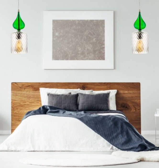 Blown Glass Pendant Light - Custom Pendant Lights - Handmade Ceiling Light - Bubble Pendant Light - Kitchen Island Light - Pendant Lighting