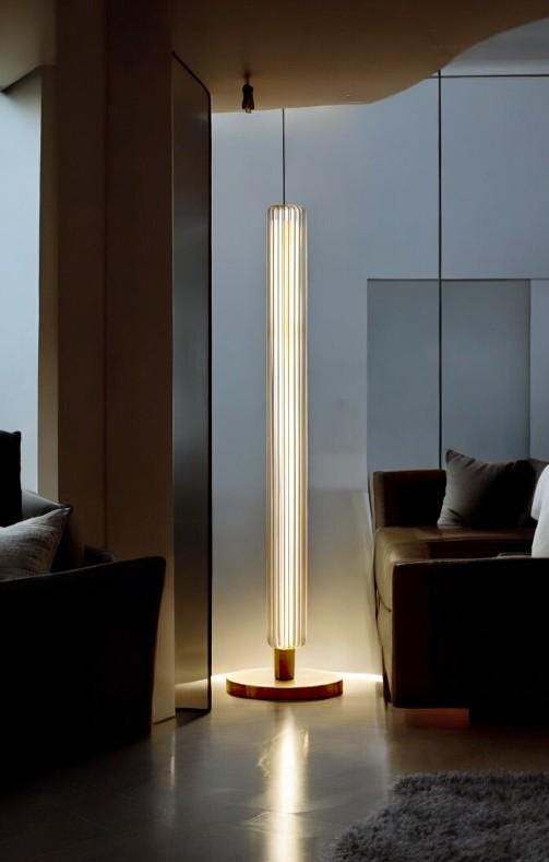 Handcrafted Glass Floor Lamp Elegant Design Contemporary Modern Handblown Glass Floor Lamp Artisan Crafted Standing Light modern floorlamp