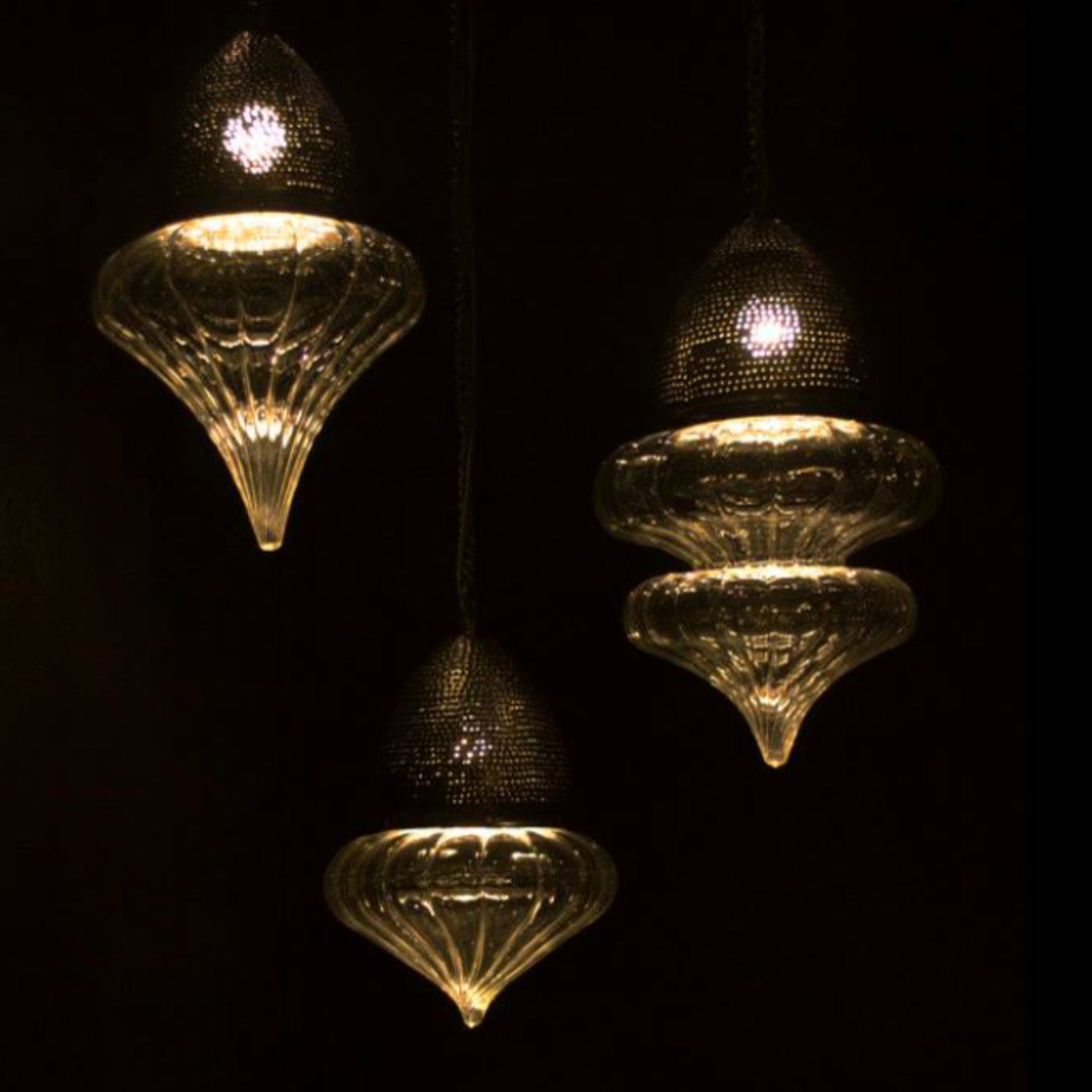 Set of 3 light pendant blown glass pendant ceiling lamp lighting pendant for kitchen Egypt glass bauble