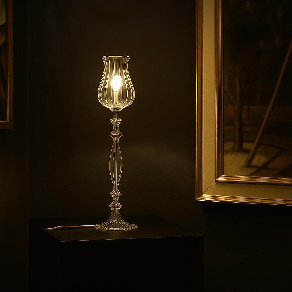 Elegant Handblown Glass Table Lamps – Modern Accent Lighting in 8 Unique Designs & Colors – Choose Your Favorite Style for Any Room