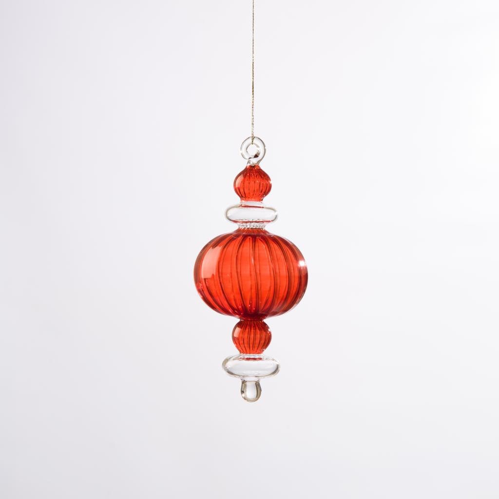 Festive Red Christmas Glass Ball Ornaments - Unique Tree Decoration for Xmas-  Adorable Hanging Tree topper ornaments