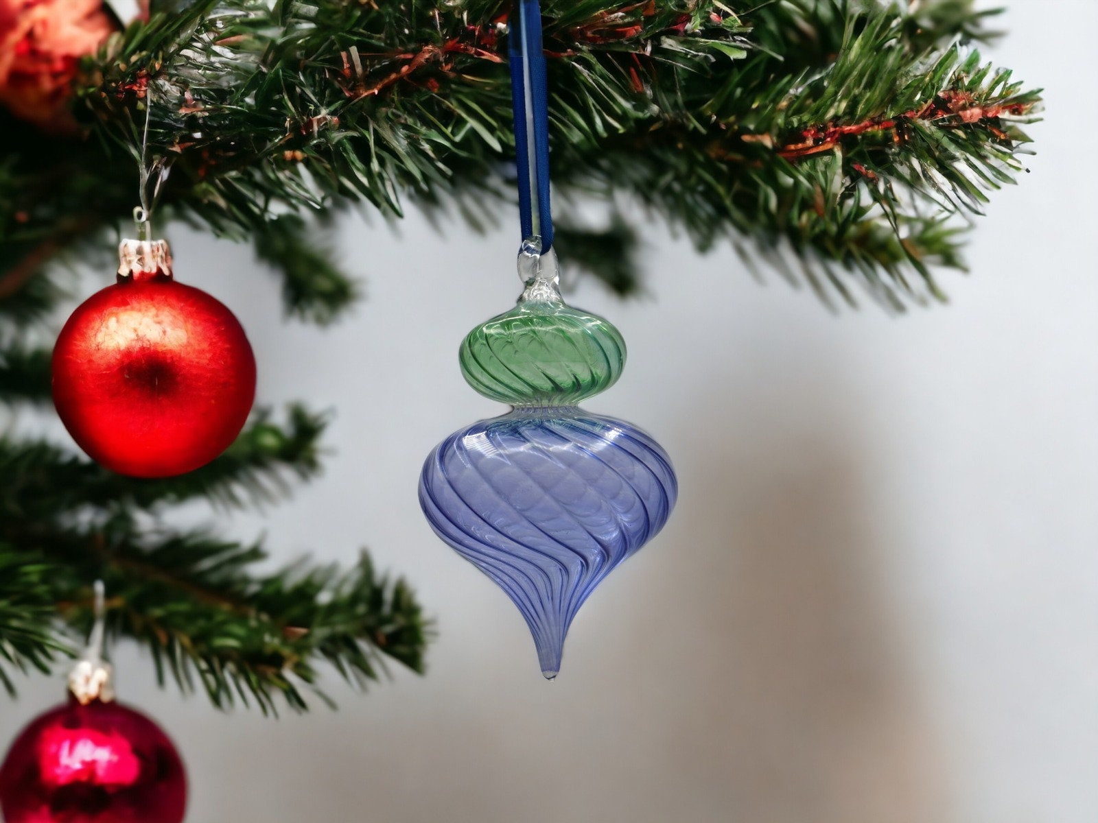 Festive purple Christmas Ornaments  - Stunning Tree Decor - Handmade Holiday Decoration-Whimsical Christmas Tree Decoration