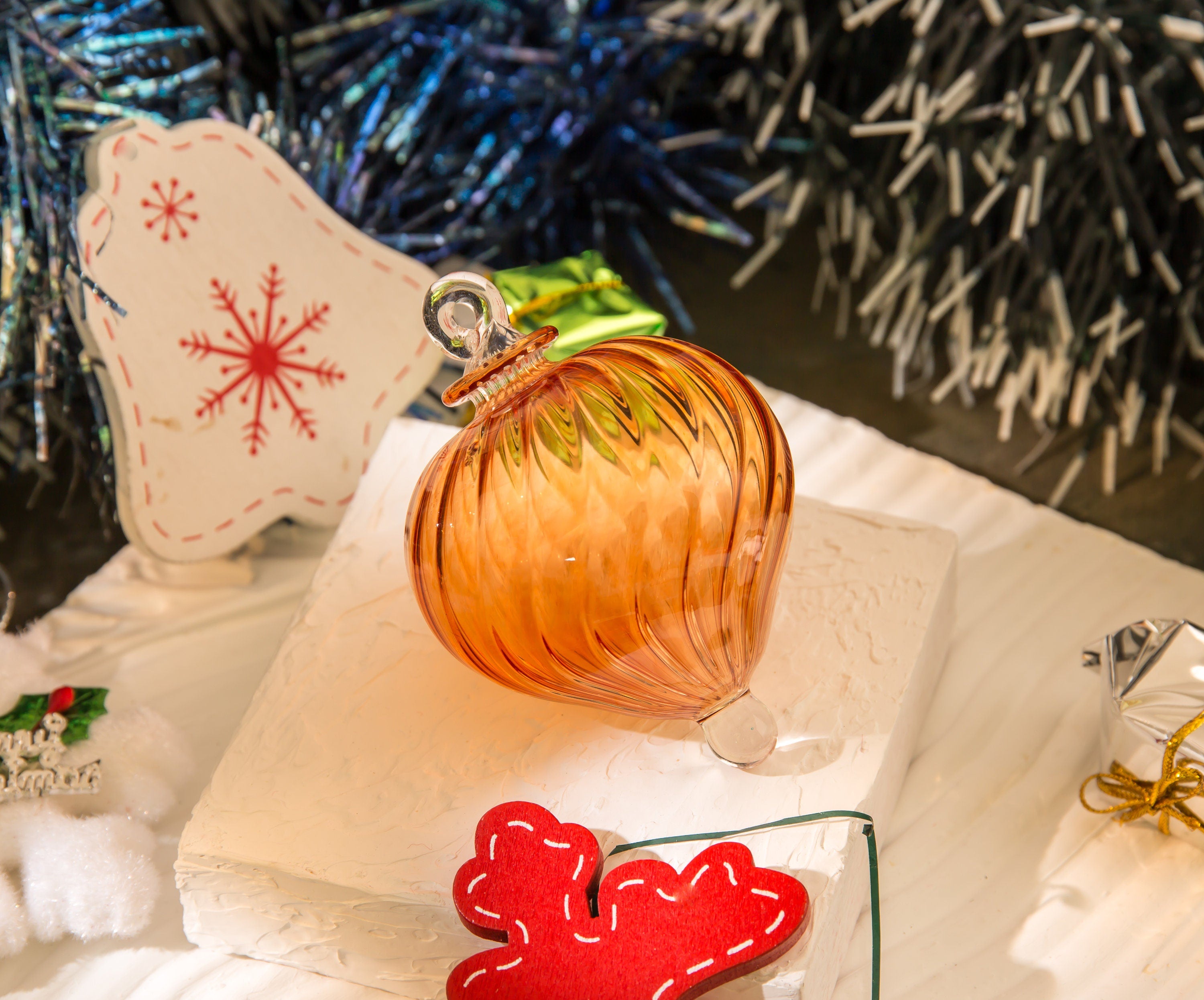 Christmas Glass Ribbed Ball Ornaments- Adorable Hanging Decorative Xmas Balls for Christmas Tree Decorations Home 2024