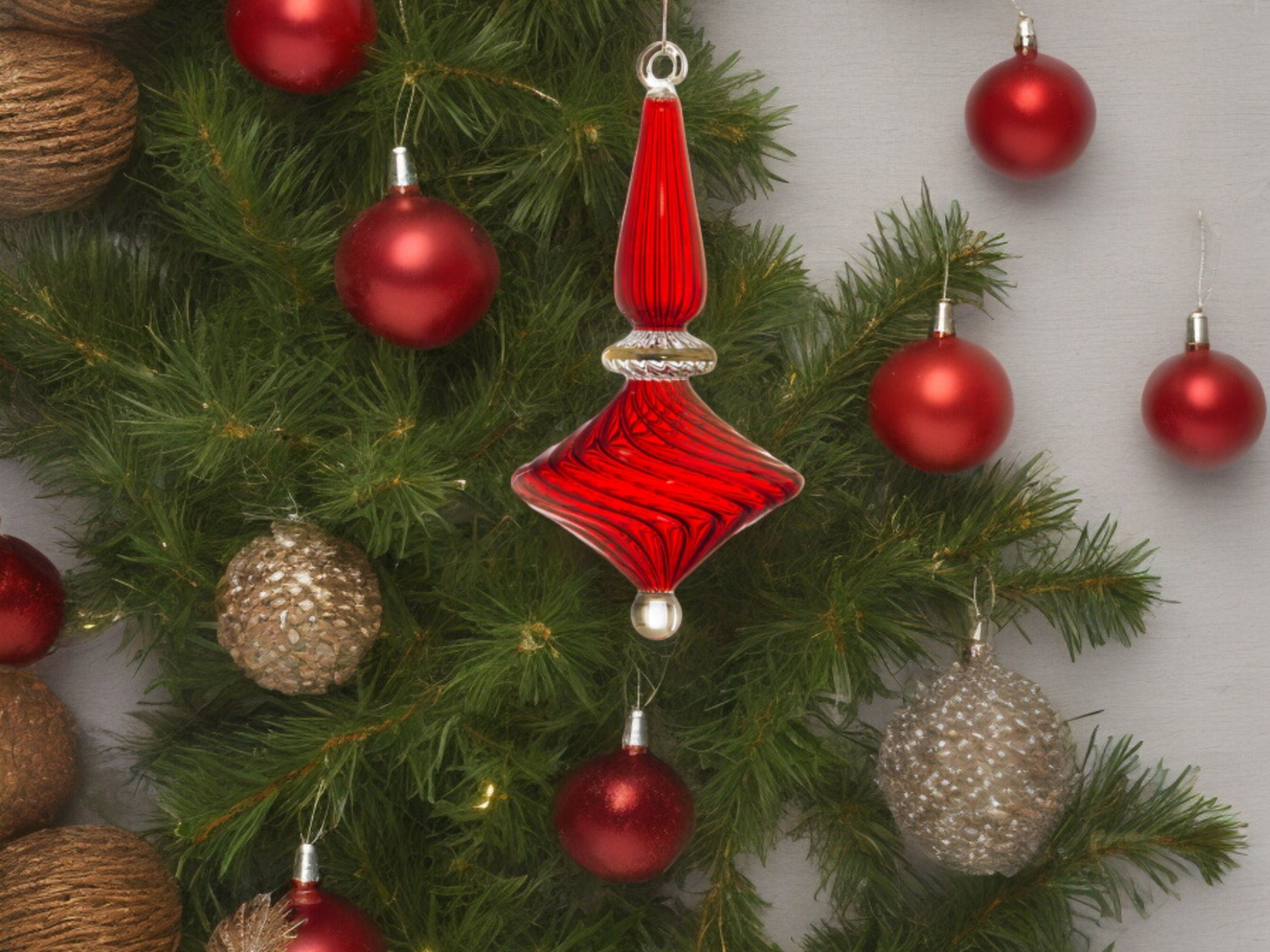 Christmas  Ornaments- Adorable Hanging ornament- Decorative tree topper- Christmas Tree Decorations Red 2024