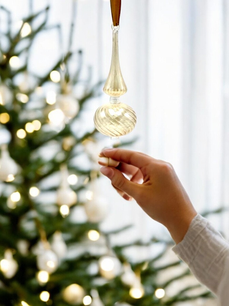 Adorable Gold  Christmas Ornaments - Elegant Tree Decor - Festive Hanging Ornaments - Holiday Tree Topper