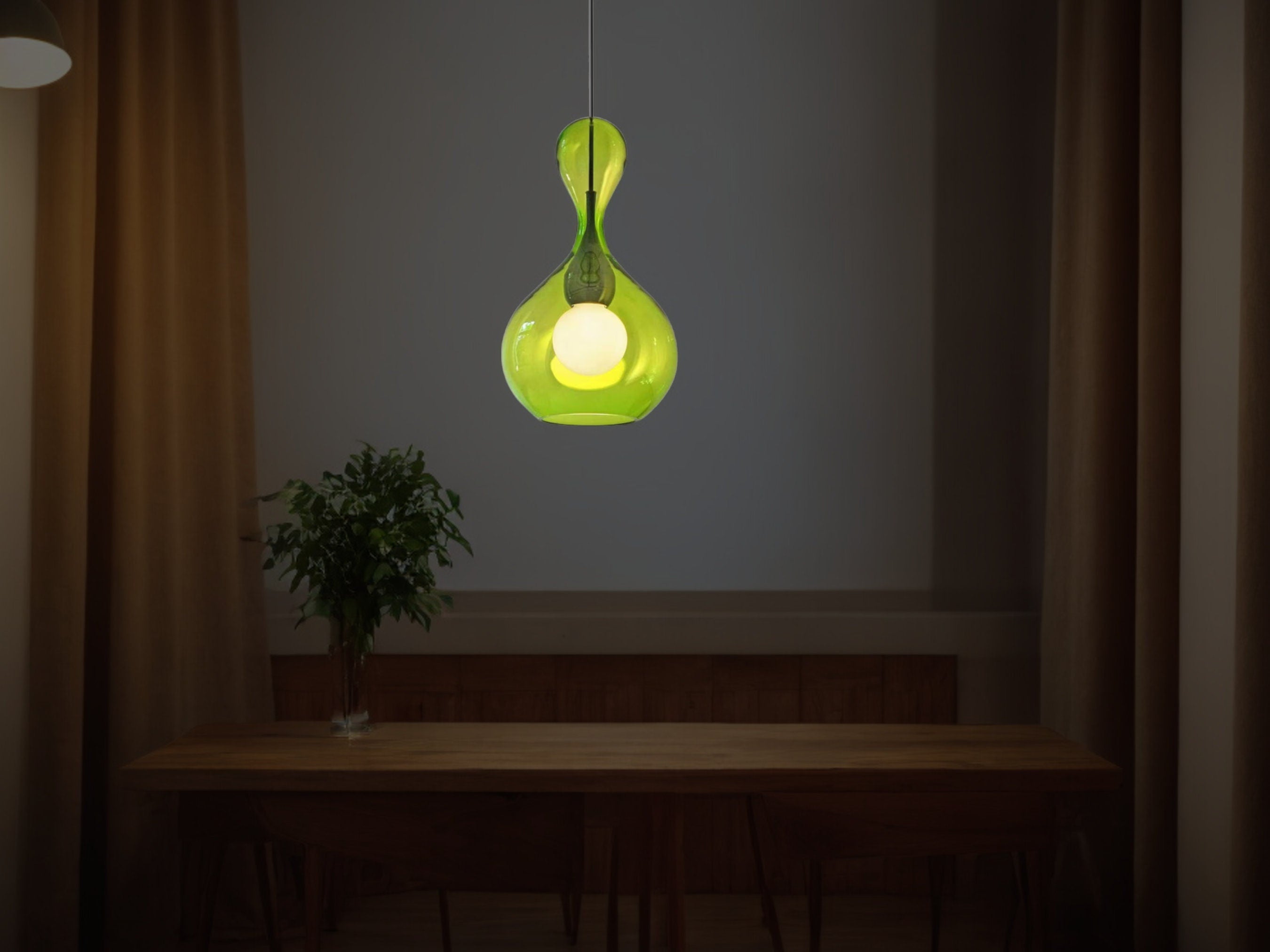 Elegant Blown Glass Hanging Lamp - Stylish Dining room Deco  Light -Blown Glass  pendant Light Fixtures-Kitchen light Decoration