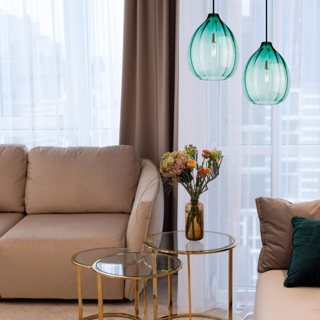 Blown Glass pendant light - Modern pendant light - kitchen island light - ceiling light fixture - dining room  pendant  - pendants lights