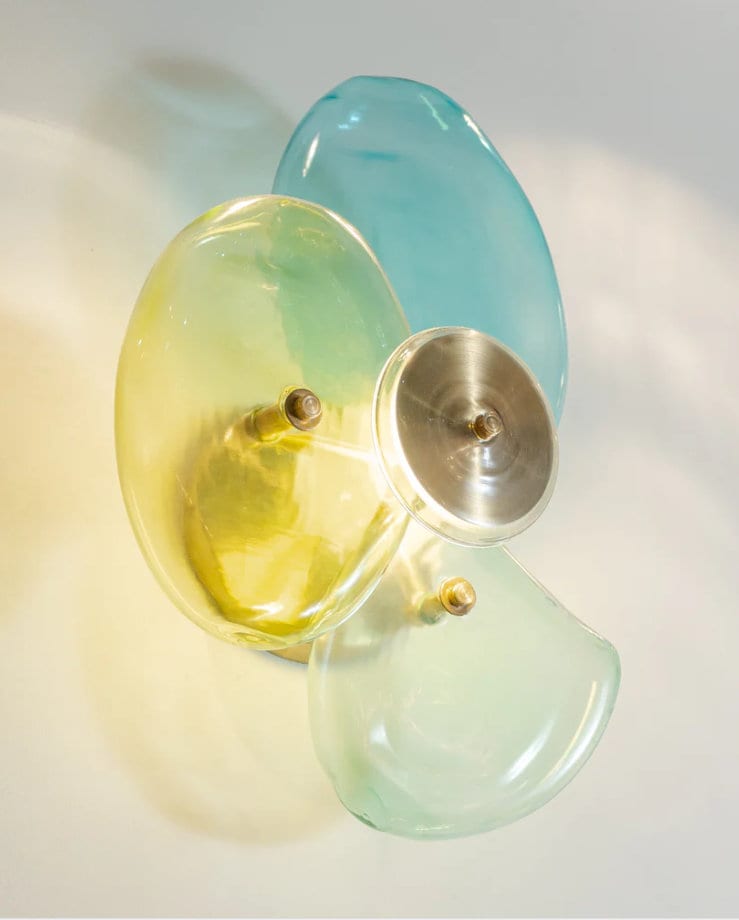 Handcrafted Floral Applique Glass Décor: Wall-Mounted Lighting Collection for Bedrooms, Bathrooms- Modern Wall Sconces - Elegant Wall Lamps