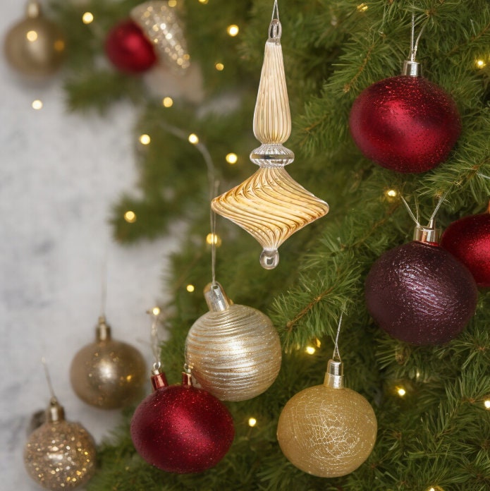 Christmas  Ornaments- Adorable Hanging ornament- Decorative tree topper- Christmas Tree Decorations  Gold 2024