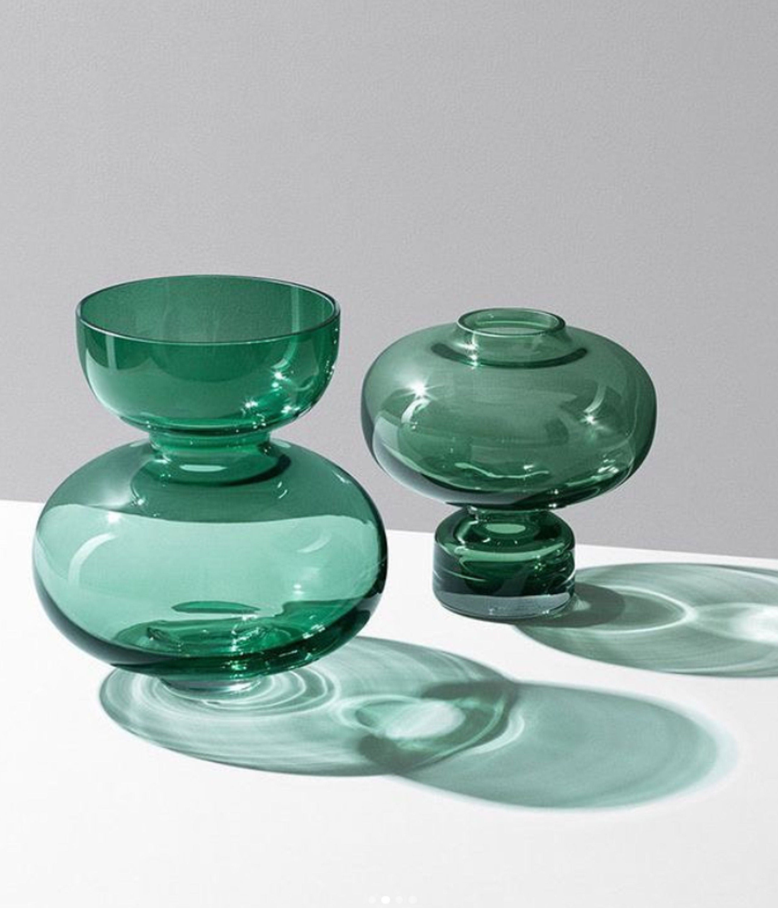 Elegant Hand-Blown Glass Vases - Vintage Art Deco Style in Stunning Colors - Unique Floral Decor Made with Lov
