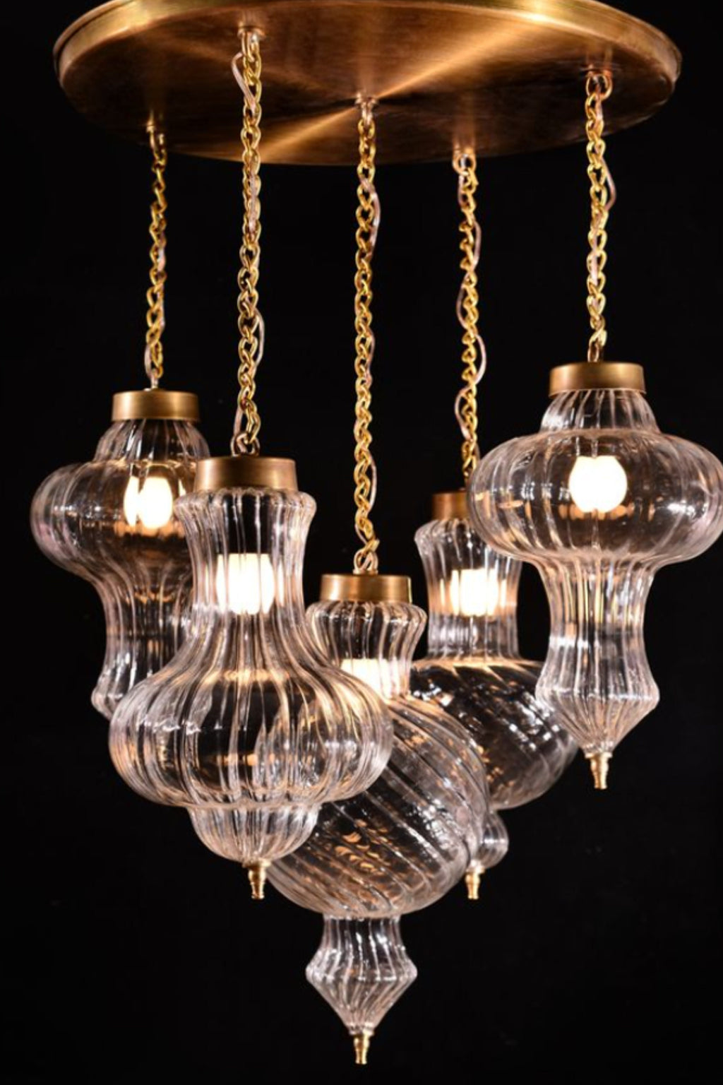 Elegant Modern Pendant Lights - Set of 3 -Blown Glass Ceiling Decor - Dining Room Lighting ceiling decor - custom  light fixture