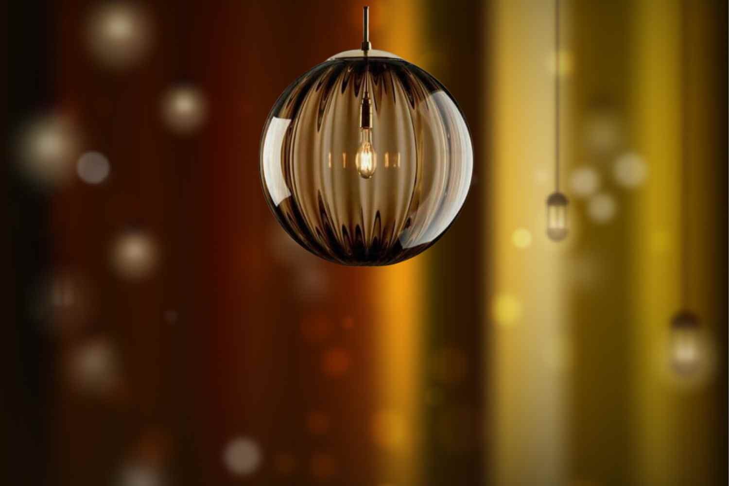 Handmade Glass Globe Pendant Light – Elegant Modern Ceiling Lamp for Kitchen Island, Dining Room, Bedroom & Living Room Home Decor
