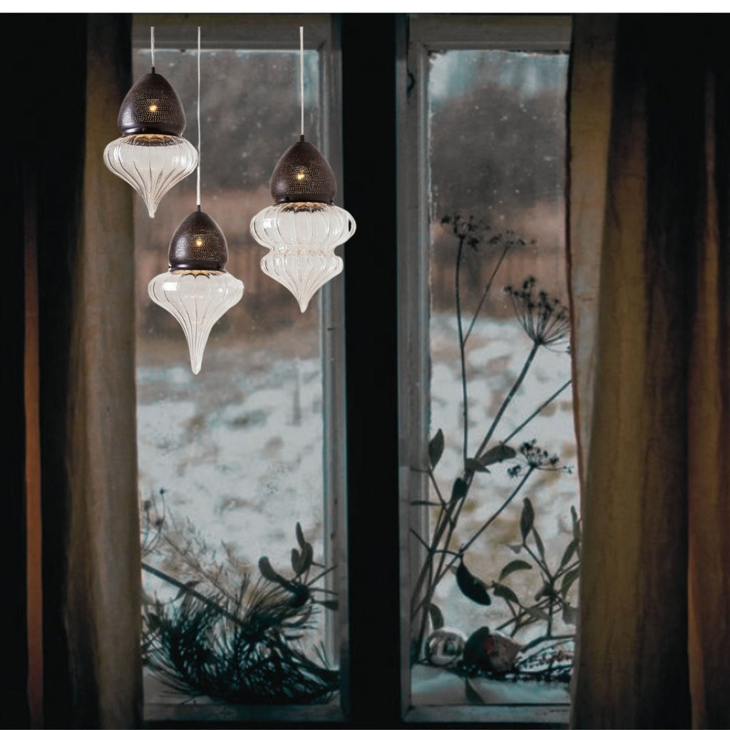 Set of 3 light pendant blown glass pendant ceiling lamp lighting pendant for kitchen Egypt glass bauble