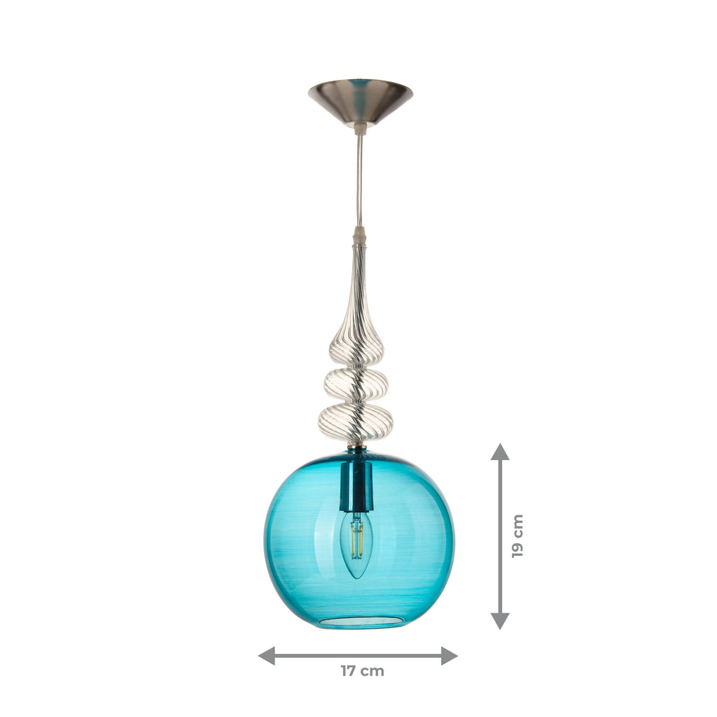 Custom Designed Glass Pendant Light - Exclusive Handcrafted Pendant Light-Chic Kitchen & Dining Room Decor - Ceiling Hanging Lamp-