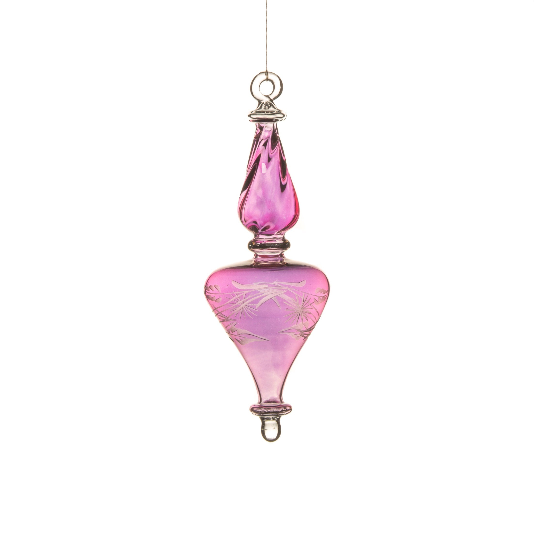 Engraved Egyptian glass Christmas  Ornaments- Adorable Hanging ornament- Decorative tree topper-Art glass Christmas Tree Decorations