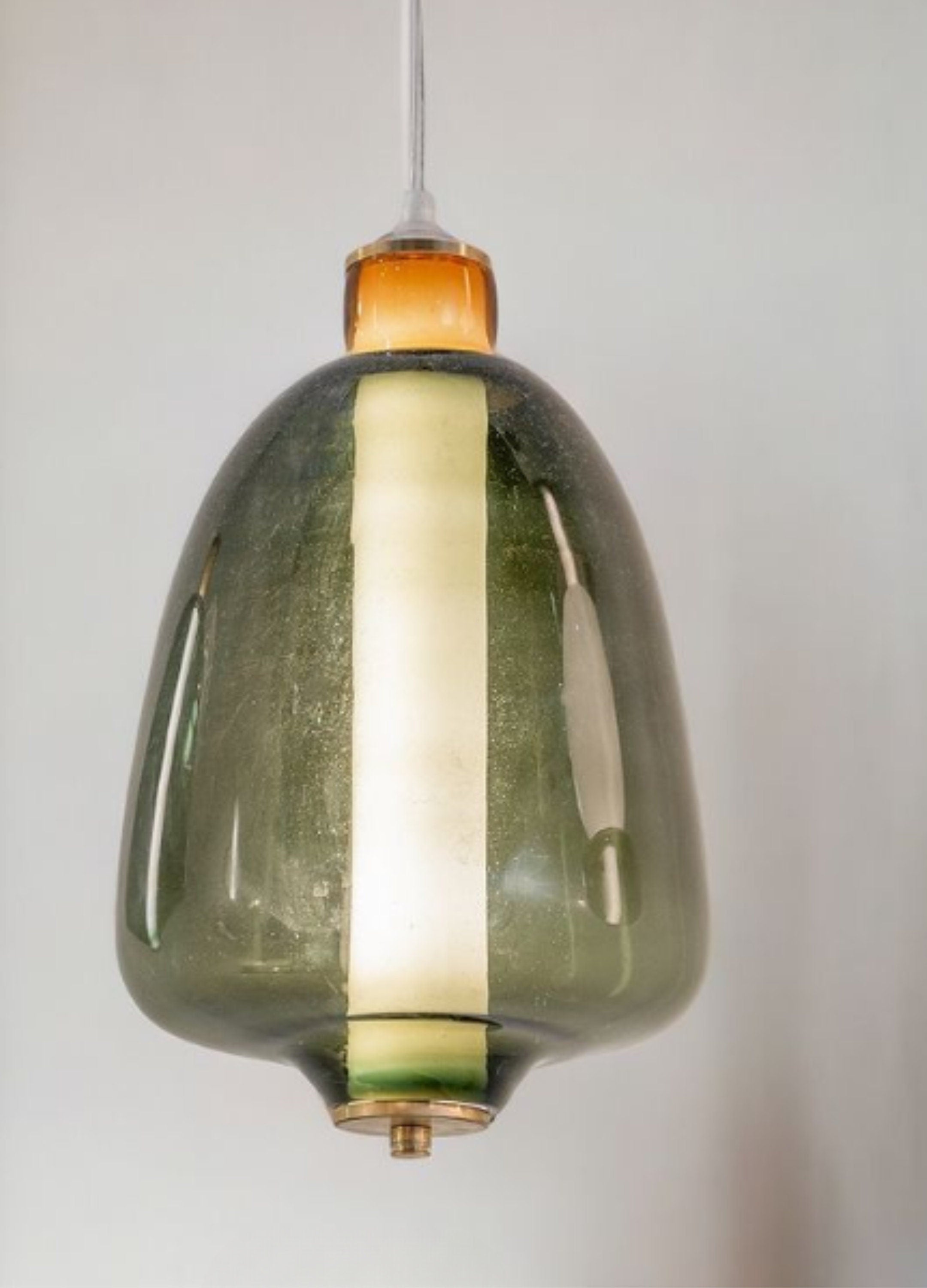 Blown Glass pendant light - Modern pendant light - kitchen island light - ceiling light fixture - dining room  pendant  - pendants lights