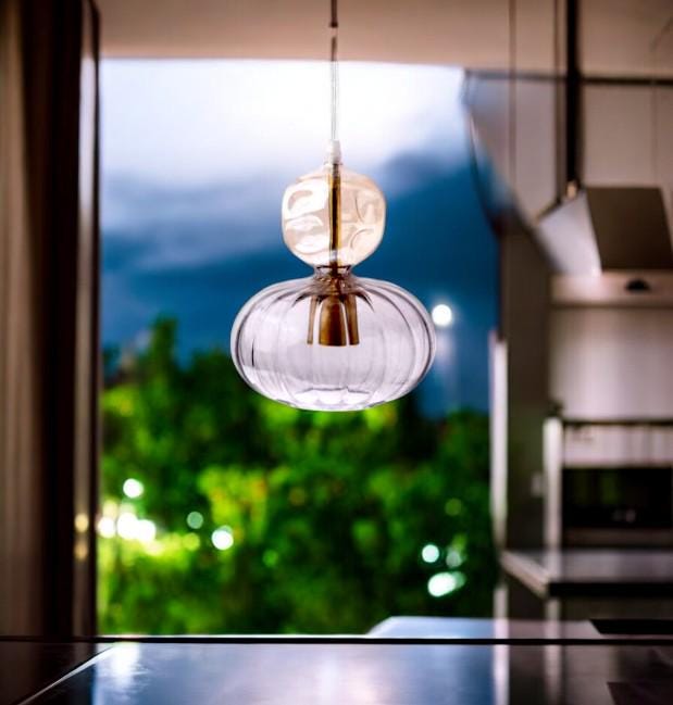 Handmade Glass Pendant Light – Modern Globe Ceiling Lamp for Kitchen, Living Room, Dining Room & Bedroom – Chic Home Decor Lighting