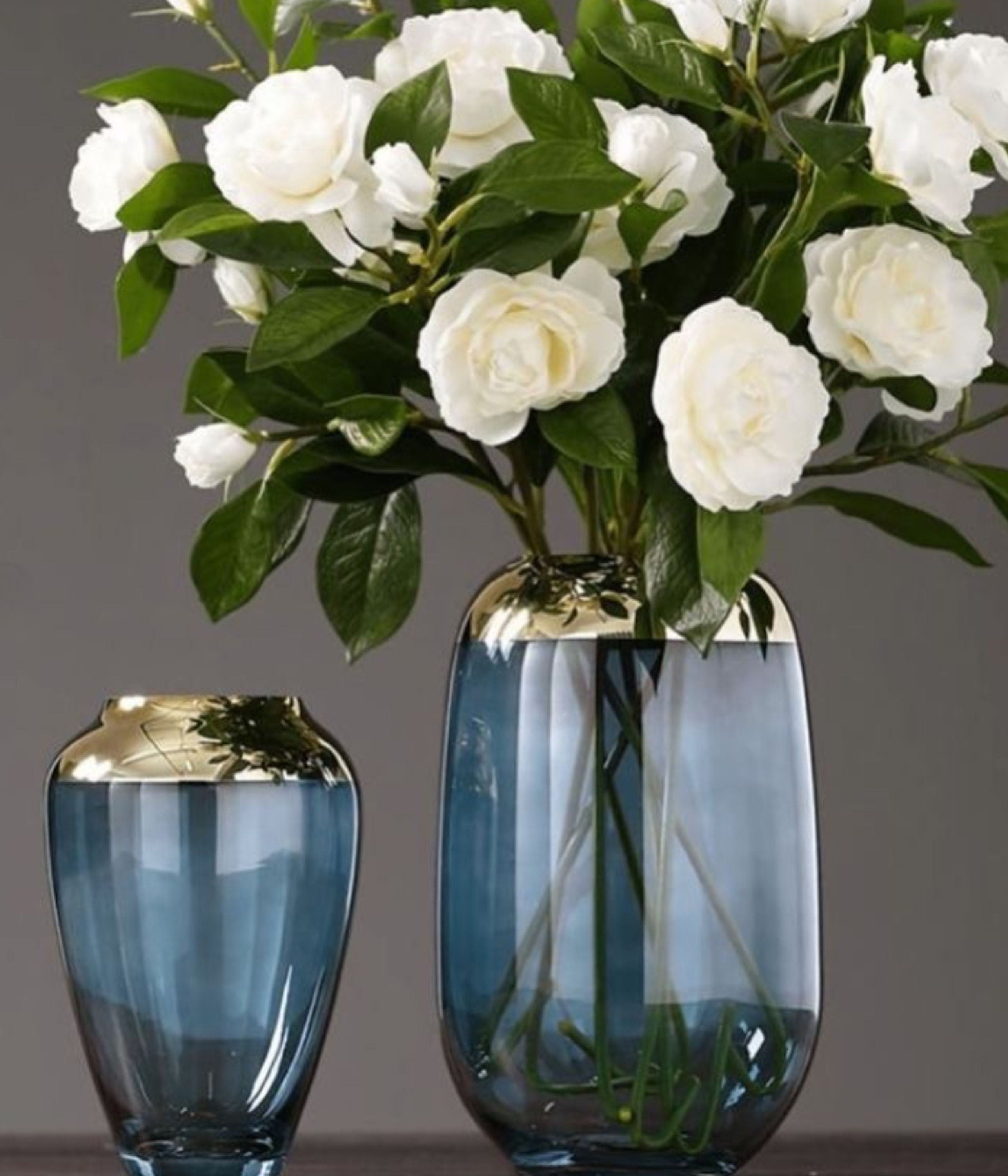 Set of 3  Art Deco Vases Exquisite Hand-Blown Glassware for Vintage Charm and Vibrant Floral Displays made with love
