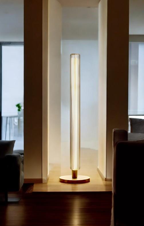 Handcrafted Glass Floor Lamp Elegant Design Contemporary Modern Handblown Glass Floor Lamp Artisan Crafted Standing Light modern floorlamp