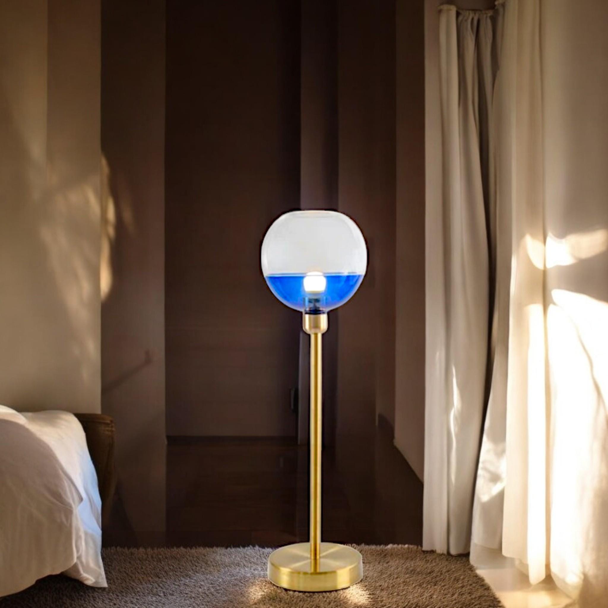 Unique Glass Floor Lamp | Sleek Aesthetic & Warm Ambient Illumination