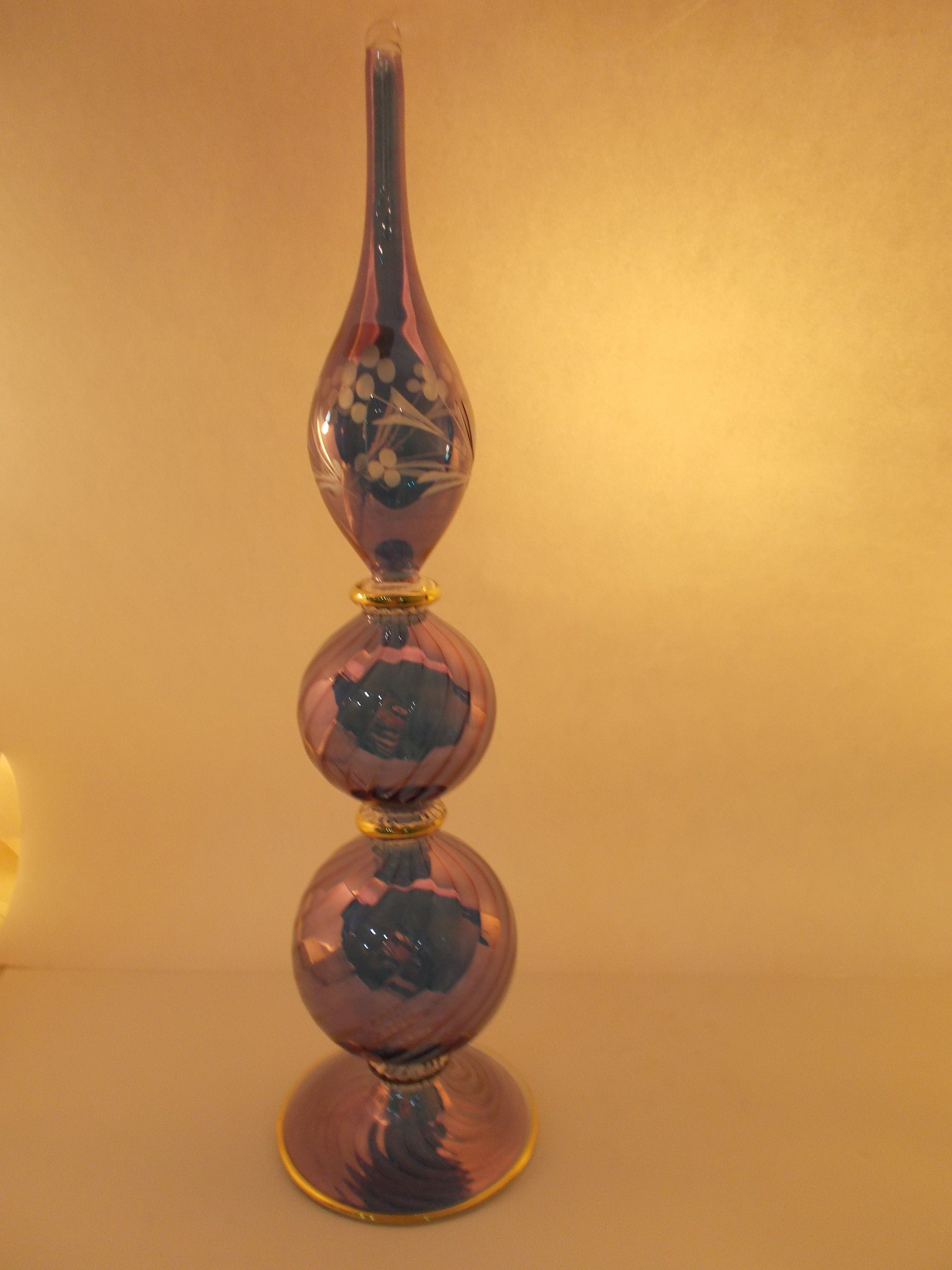 SPHERE blue burble GLASS VASE modern