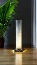 Handcrafted Glass Floor Lamp | Elegant Design with Contemporary Aesthetic & Soft, led Ambient Lighting