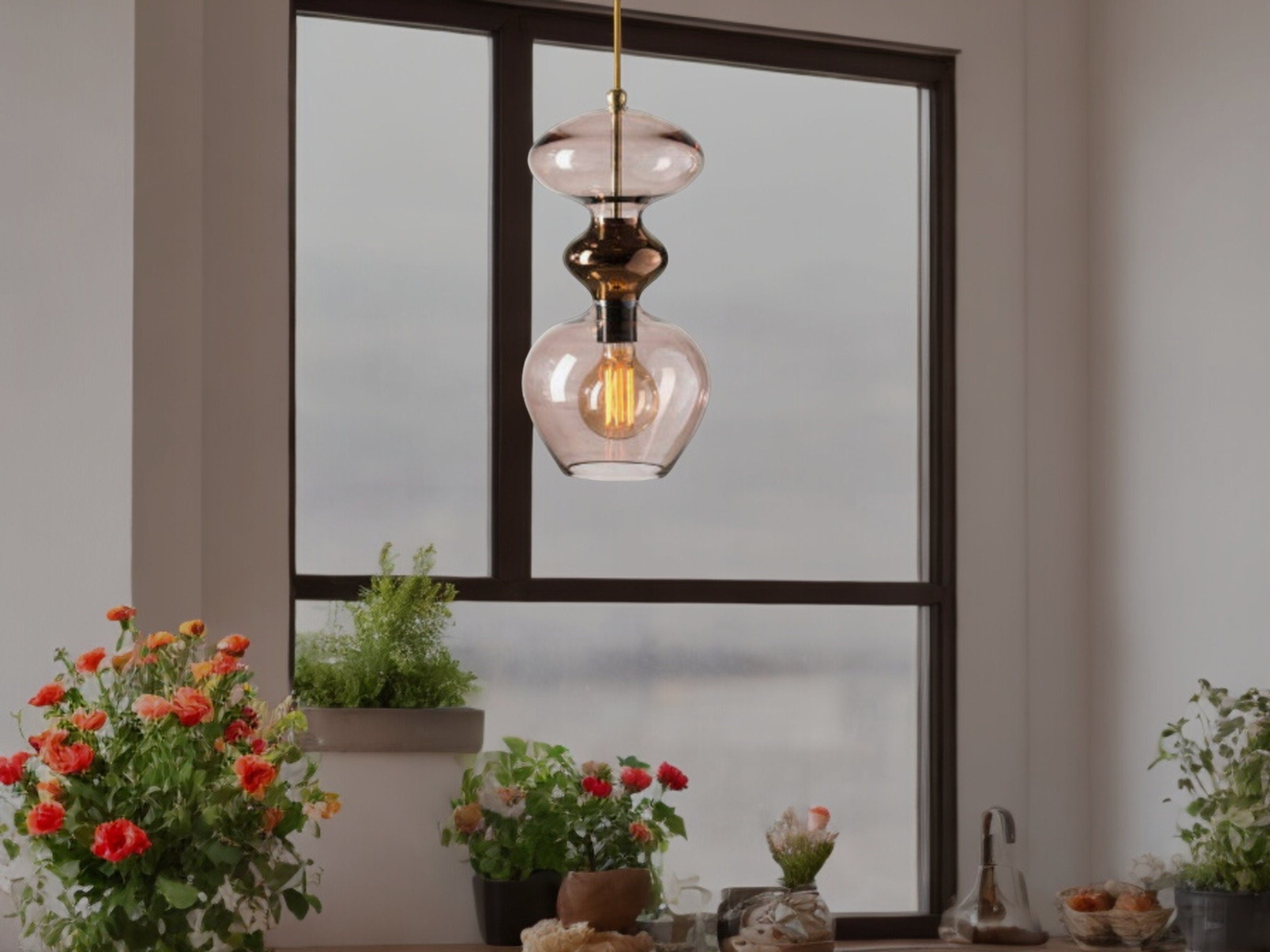 blown glass  pendant light, modern  glass Light pendant ,Blown Glass Light Fixtures Home  Decoration, Hanging lamp for Dining room lights