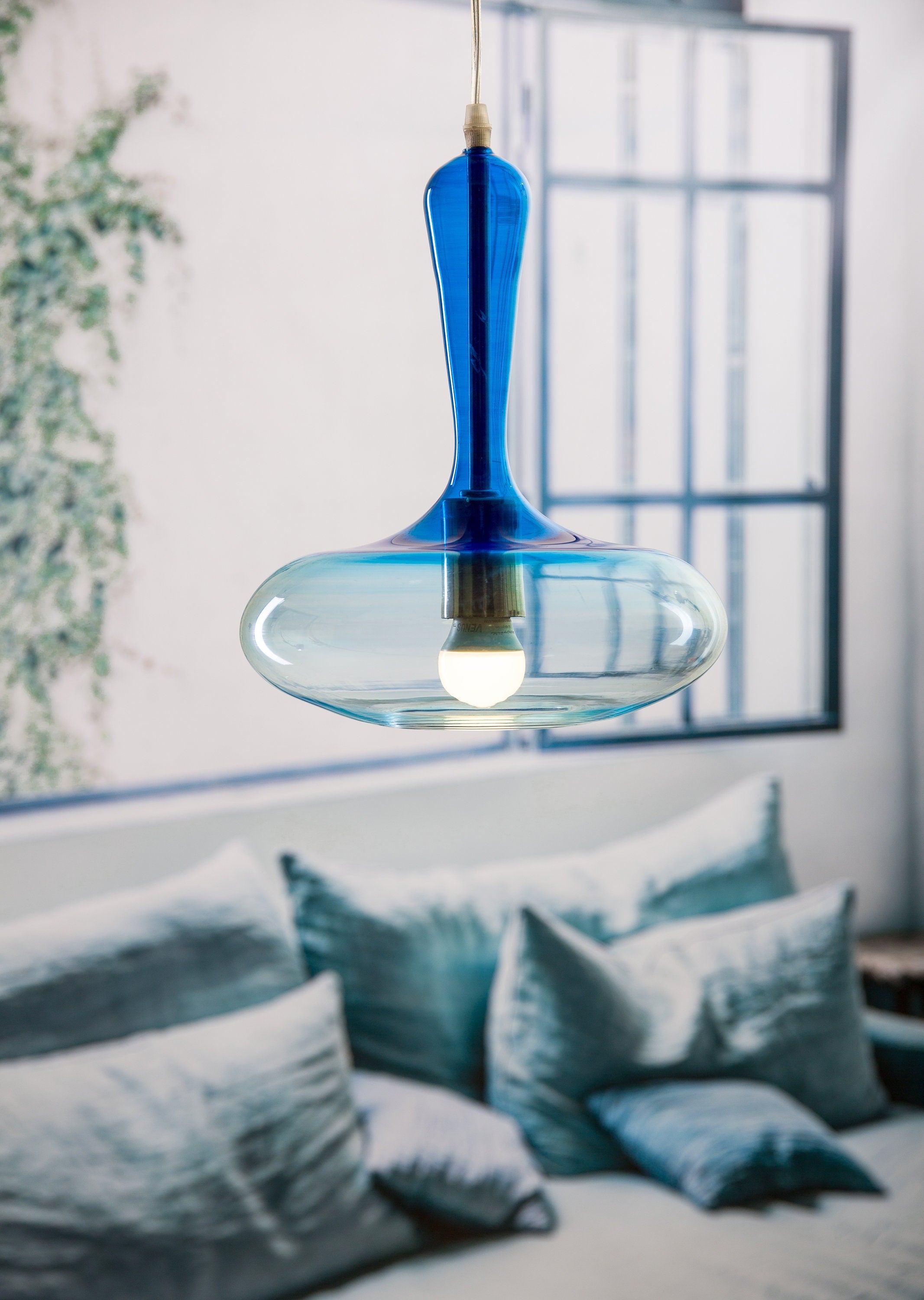 Modern Glass Globe Pendant Light Handmade Hanging Lamp for Kitchen Bedroom Dining Room  Home Decor Elegant & Stylish Lighting