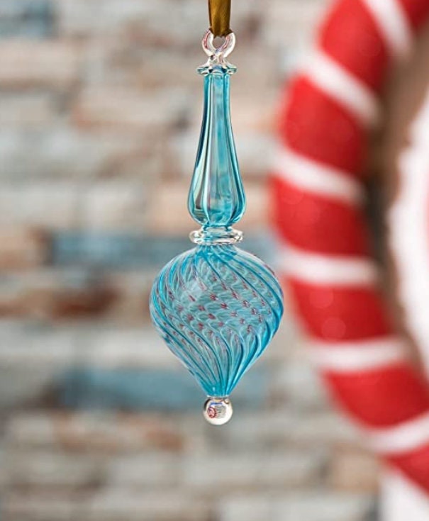 Egypt Glass Christmas Tree Ornament Decorations blue Handmade, tree ornament, Adorable Hanging Decorative Xmas Balls Festive Hanging Bauble