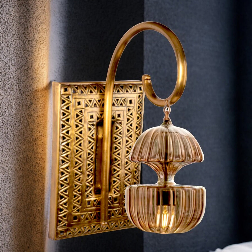 Blown Glass Wall Lamp - Bedroom Vanity Light - Modern Sconce - Over Mirror Light Fixture -Home Decoration Sconce