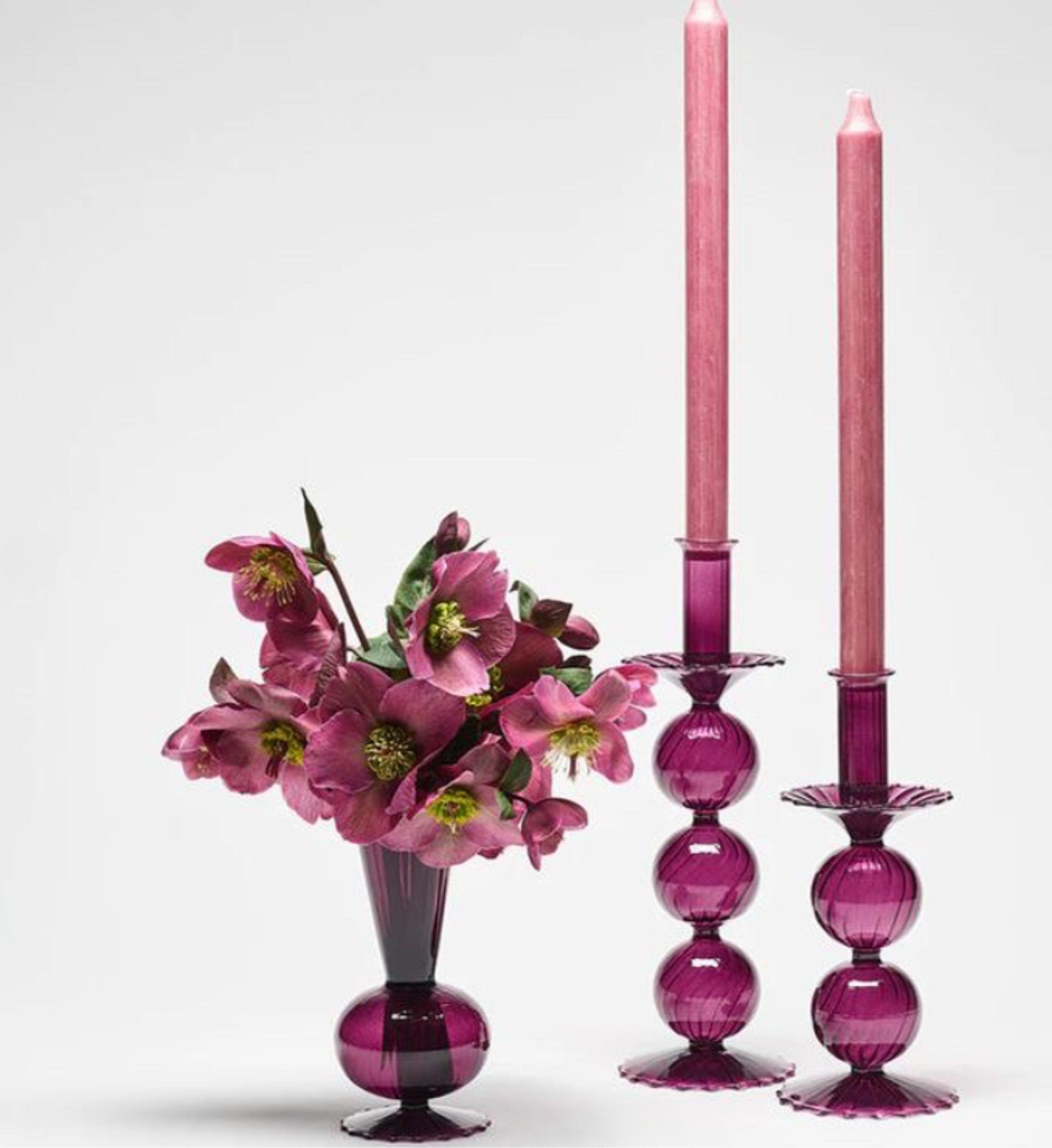 bulk order Candlestick Holders Handcrafted Glass: Perfect Wedding Gift with a Vintage Touch made with love