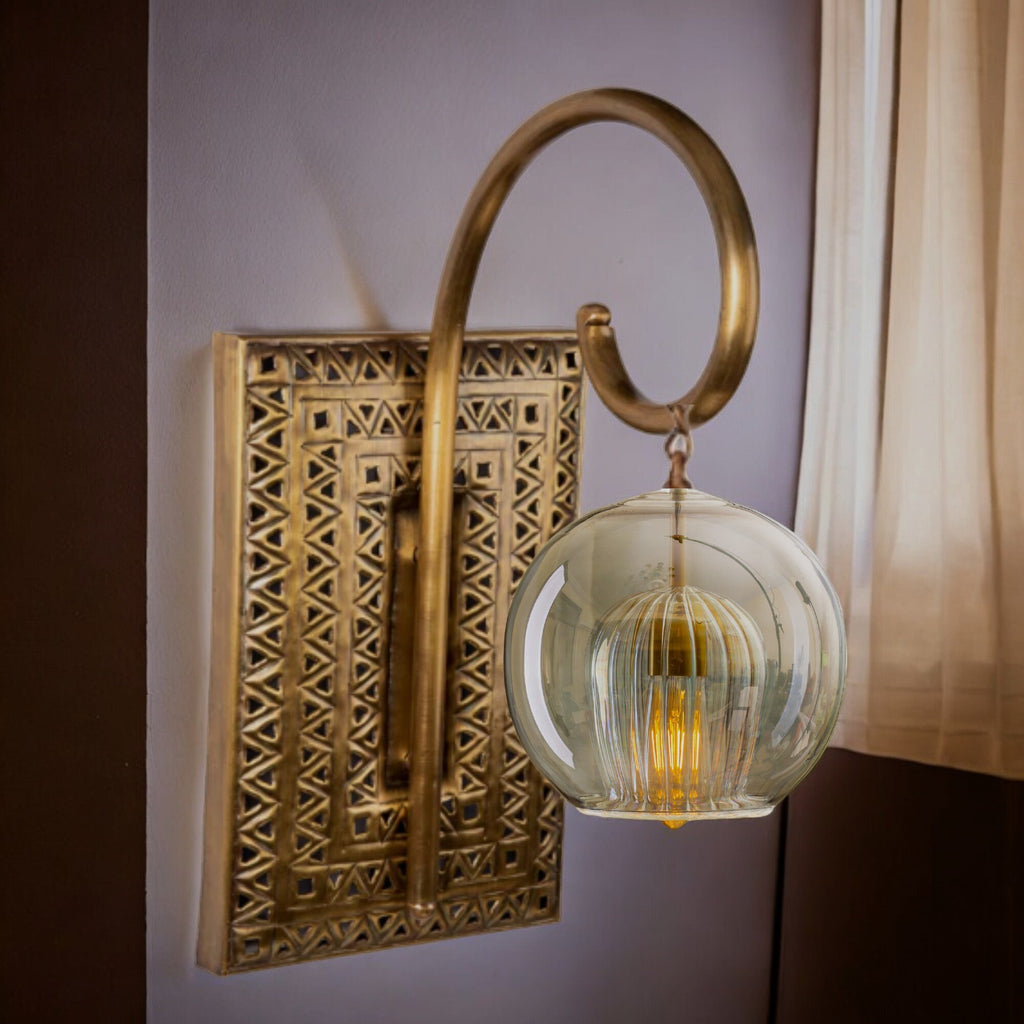 Handcrafted Glass Sconce - Contemporary Vanity Light - Wall Lamp Fixture - Artisan Home Decor - Bathroom Lighting