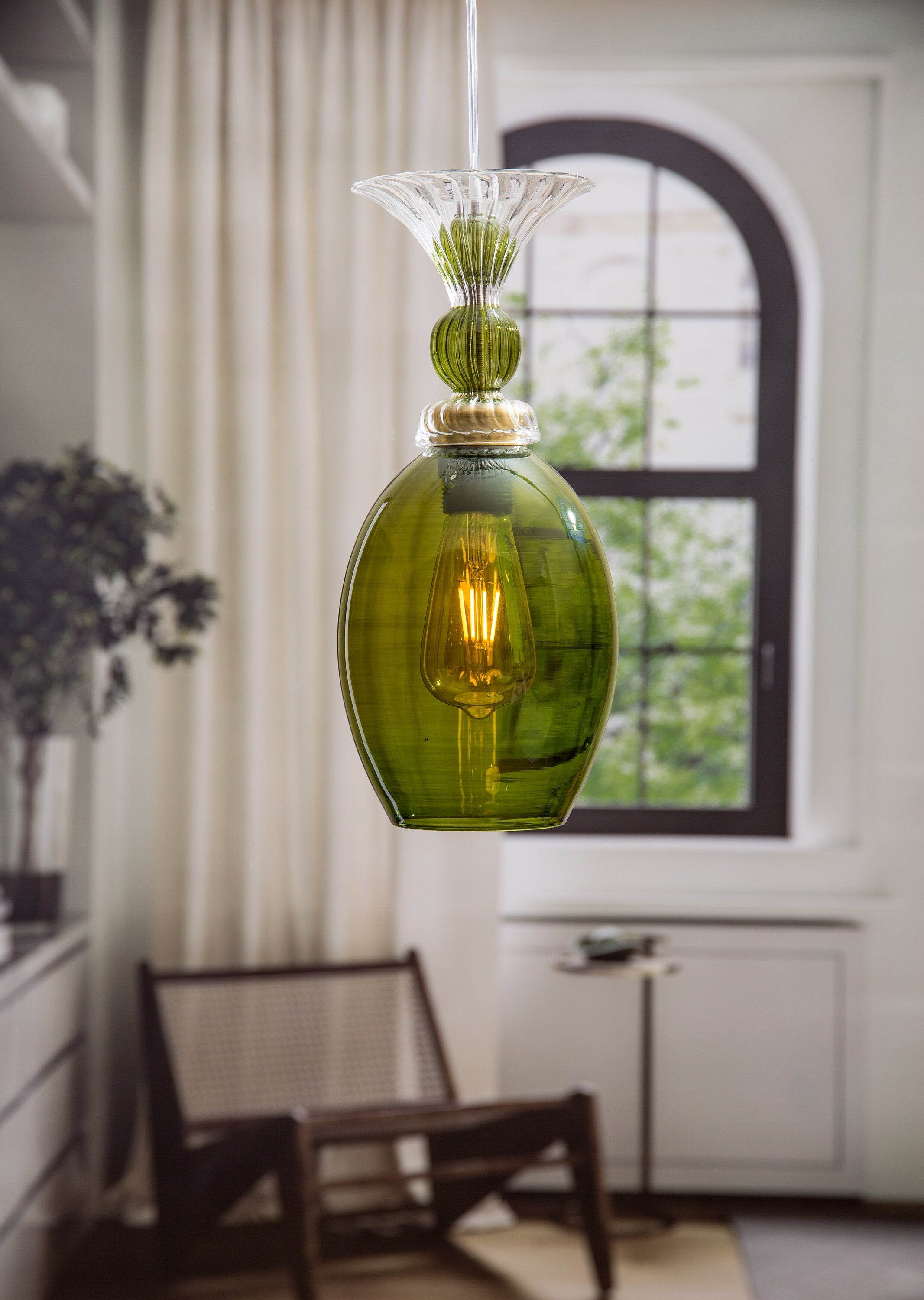 Luxury Glass Globe Pendant Light – Handmade Modern Ceiling Lamp for Kitchen, Bedroom, Dining & Living Room – Unique Interior Lighting