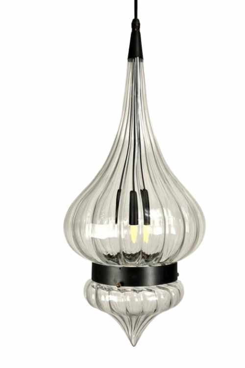 Blown Glass Pendant Light - Modern Decor for Kitchen Island - Custom Hanging Glass Fixture